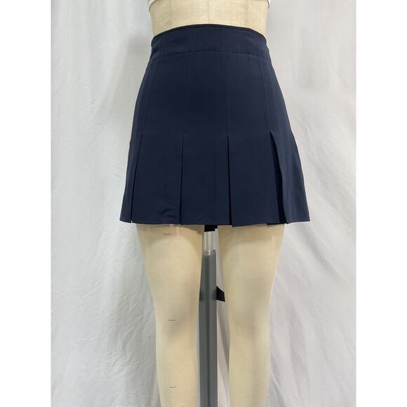 Cinq A Sept 'Miranda' Navy Polyester Skirt Size 8 - Picture 2 of 5